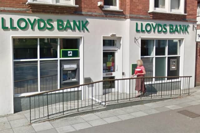 The Halifax at 54-56 High Street in Hailsham is shutting on February 19, the Hallifax in Uckfield is shutting on February 1, the Lloyds in Hailsham is closing on February 19 and the Lloyds in Uckfield is closing on February 1. Photo: Google Street View