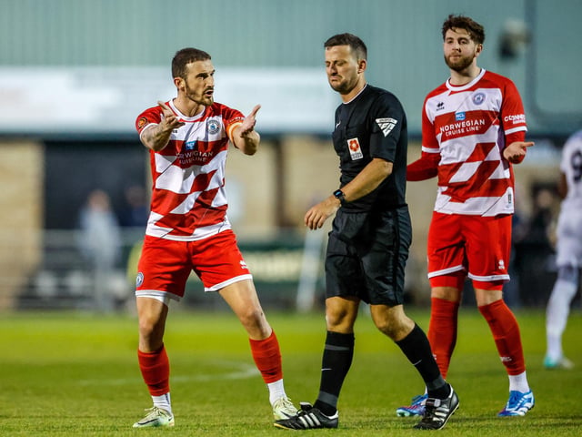 Action from Eastbourne Borough's visit to Weston-super-Mare in National League South