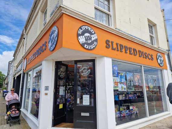 Slipped Discs, which opened in Shoreham High Street two months ago, is owned by James Anderson. He opened his first branch of the business in Steyning in 2020.