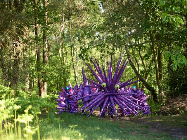 First look at Poppet - the giant puppet in Ashdown Forest. Photograph by David Levene 22/5/26