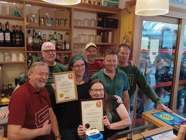 Staff at the Brickmakers celebrating one of their previous awards