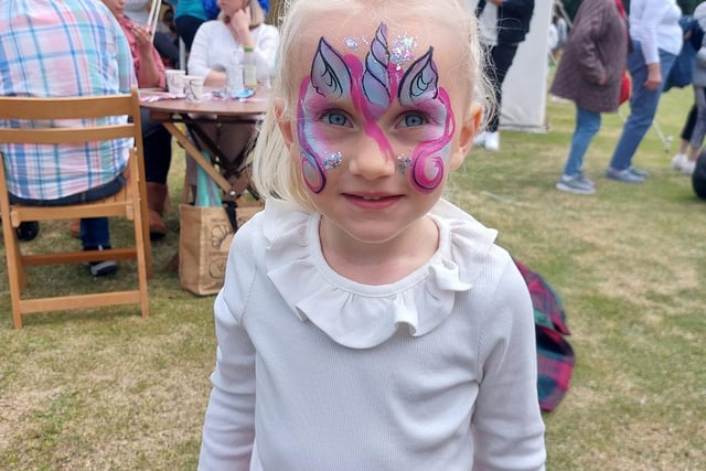 Shanise Clay sent this picture in of face painting at Priory Park