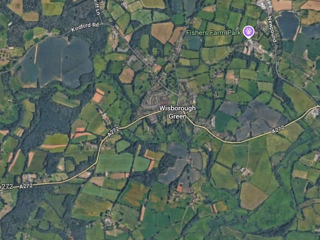An off-duty police officer was driving along the A272 in Wisborough Green when he spotted a motorist openly smoking cannabis. Picture courtesy of Google