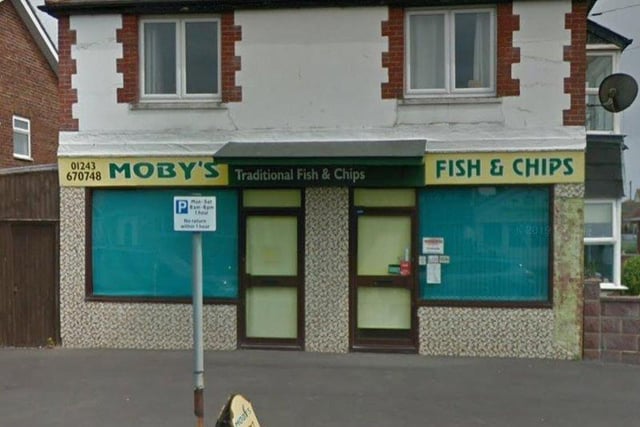 Moby's Fish and Chips, 2 Bracklesham Lane, Chichester PO20 8HP England+44 1243 670748 (credit Google Images)