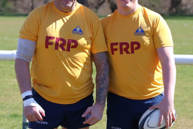 Grant and George Gatford - father and son in the front row together
