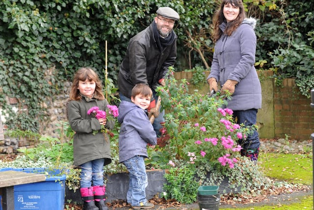 At the start of the project, in November 2012, project manager, Lydia Schilbach with her husband, David Pope, a landscape architect, and their children, Isobel and Matthew