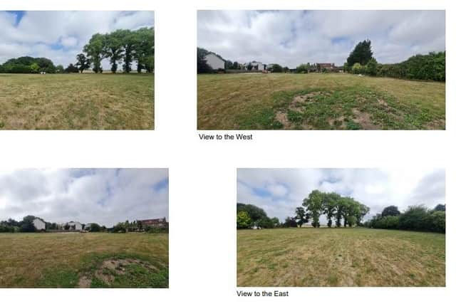 Photos showing the site of the proposed nine dwellings at Shripney Road, Bersted