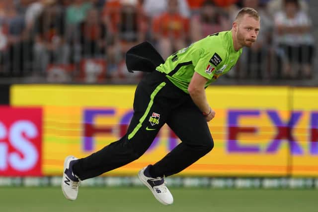 Nathan McAndrew in the Big Bash League. (Photo by Will Russell/Getty Images)