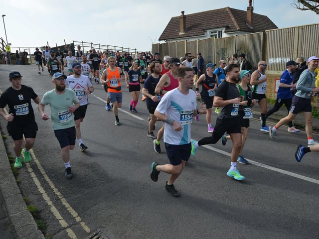 Action in the 2026 Hastings Half Marathon