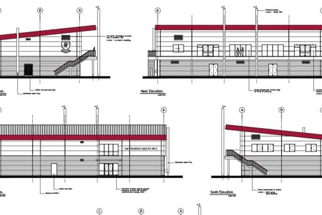 Haywards Heath RFC's clubhouse plans, under consideration by MSDC