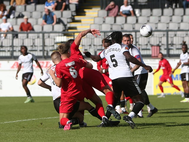 Action from Worthing's win at Dover in National League South