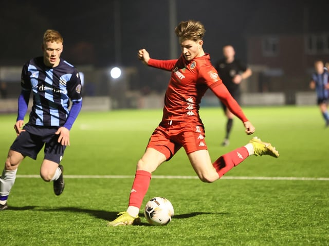 Action from Worthing FC's 6-2 Sussex Senior Cup win over Crowborough Athletic at Woodside Road