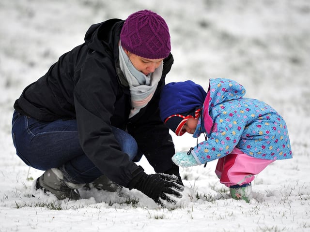 Fun in the snow in St John's park, Burgess Hill, on February 27, 2018