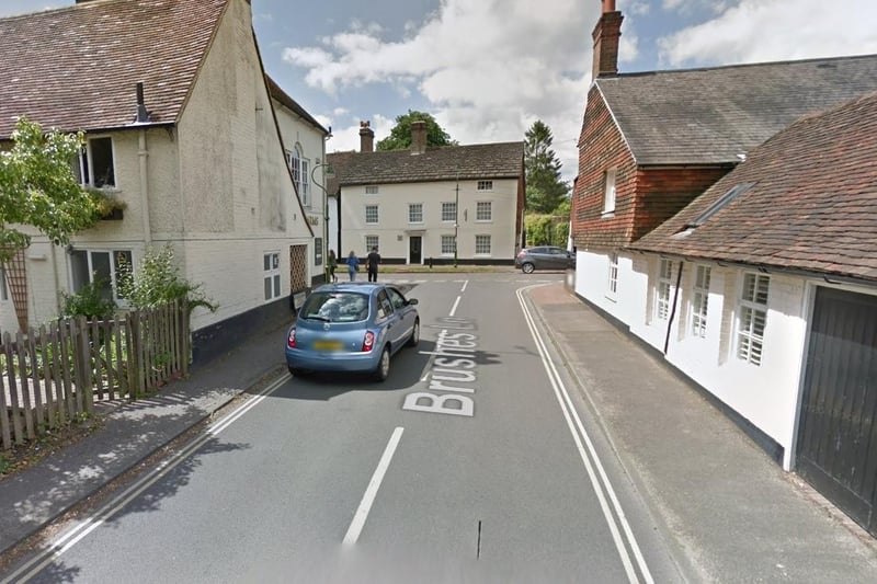 A 'massive pothole' has been reported in Brushes Lane, Lindfield, in the middle of the lane opposite the entrance to The Bent Public House.