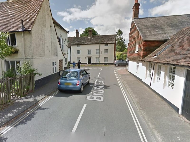 A 'massive pothole' has been reported in Brushes Lane, Lindfield, in the middle of the lane opposite the entrance to The Bent Public House.