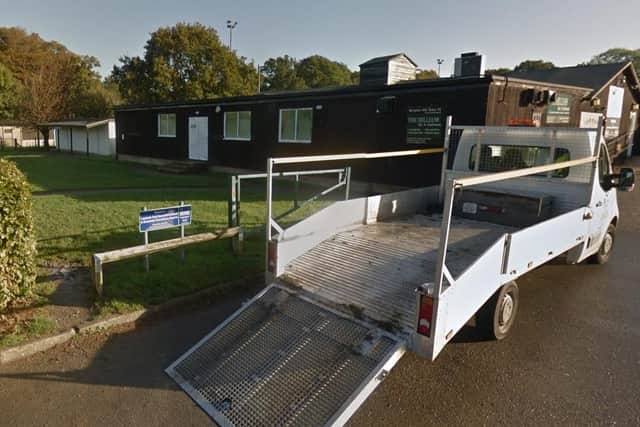 Burgess Hill Town Football Club said their clubhouse was damaged in a fire last December. Picture: Google Street View