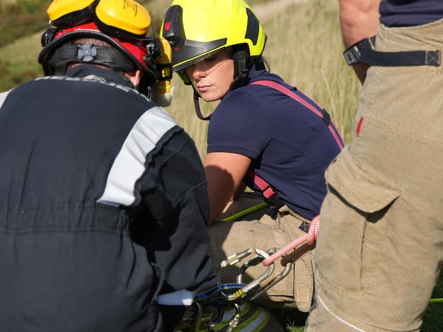 The rescue at Devil's Dyke. Photo: Eddie Mitchell