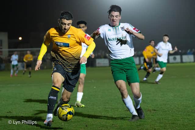 Littlehampton Town put Bognor Regis Town on the back foot - as they did for much of the night | Picture: Lyn Phillips