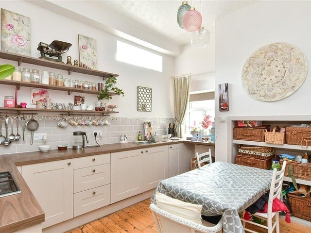 One highlight is the stunning Wren kitchen