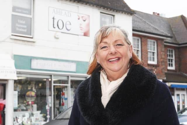 The Littlehampton Traders’ Partnership was led by Celia Thomson-Hitchcock, who has owned Ahead to Toe salon in East Street for more than 30 years. Photo by Derek Martin Photography