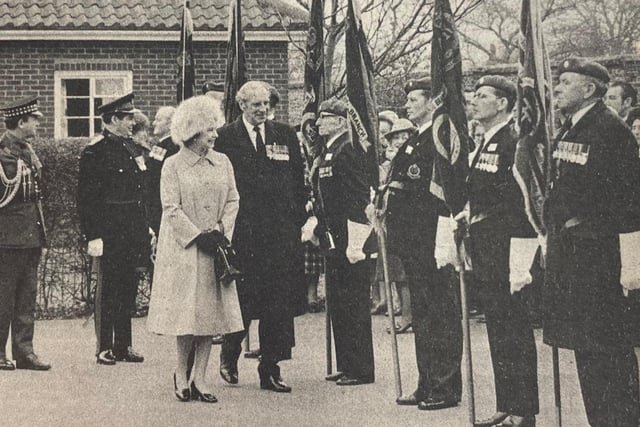 The Queen inspects members of the Royal Military Police Association.