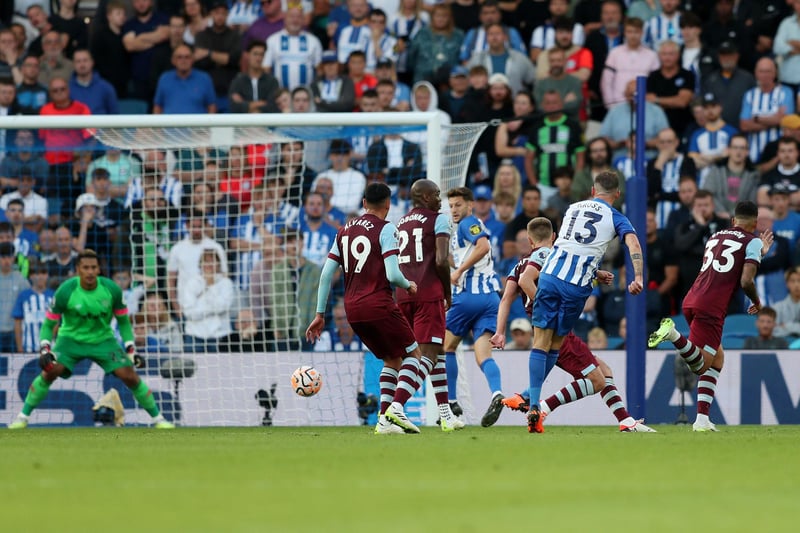 Fine finish late on gave Brighton a glimmer of hope. Did his best to be the creative spark throughout. A couple of careless moments, with one allowing West Ham to start an attack which led to a goal