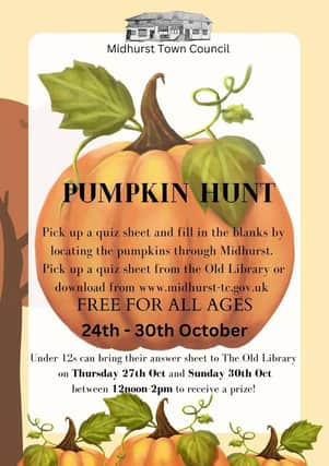 Midhurst is set to host a spooktacular Pumpkin Hunt in the shops around the town for some half-term fun.