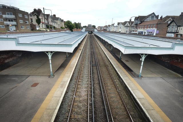 Rail strike on June 21 2022. Bexhill Railway Station.
