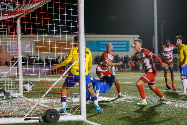 Action from Eastbourne Borough's vital win at home to Havant and Waterlooville in National League South