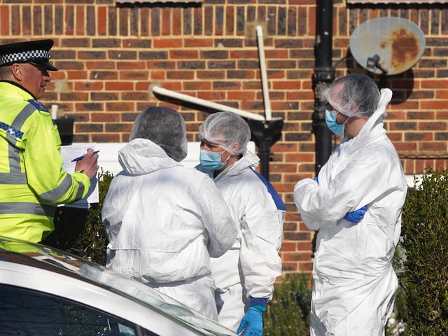 A police presence remains at a property in Sussex, after a man was found dead and a woman and child were seriously injured.