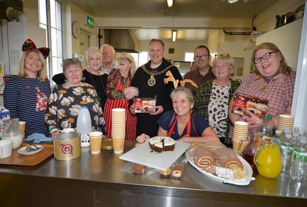 Boxing Day at Surviving Christmas in Hastings. Some of the Surviving Christmas team with Mayor James Bacon and councillor Margi O'Callaghan.