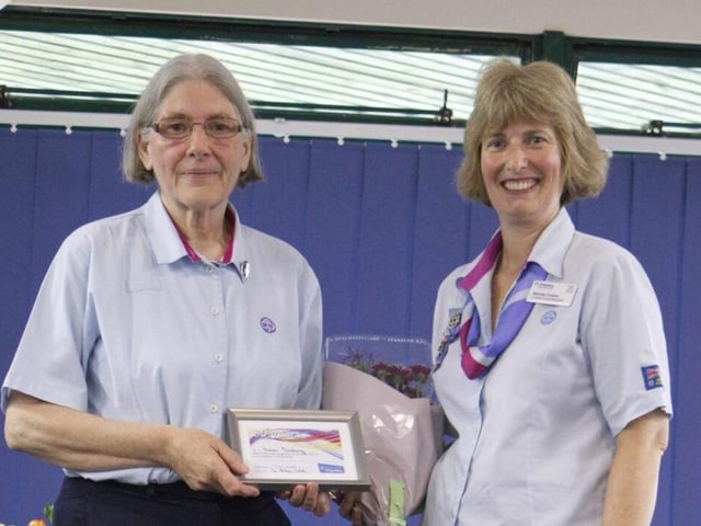 Helen Dowling, 50 year Long Service award with Wendy Colson, County Commissioner