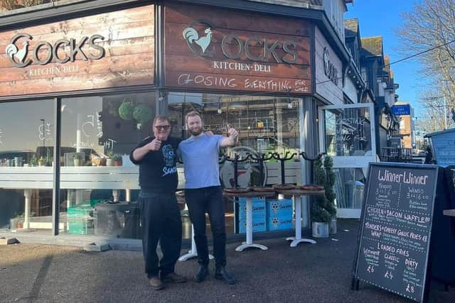 Announcing the restaurant's sad closure, the owners said: “Thank you to our wonderful friends and family and all our amazing customers, we love you all. Goodbye from Jason, Josh & Cocks Kitchen.” Photo: Cocks Kitchen