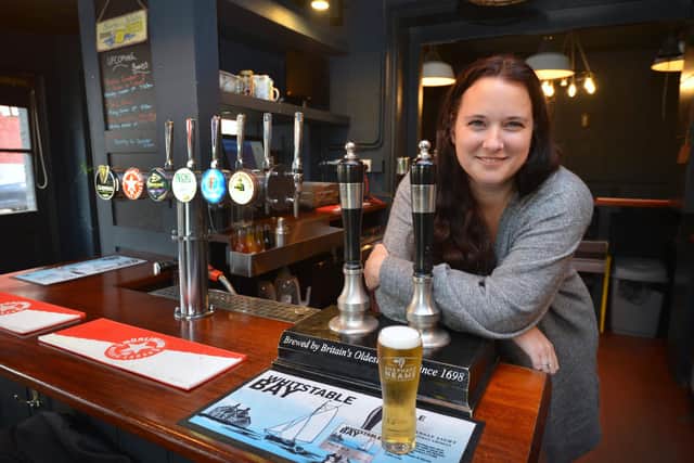 The Fountain Inn, in Queens Road, Hastings, is under new management. Pictured: Nicolle Friend, barmaid.