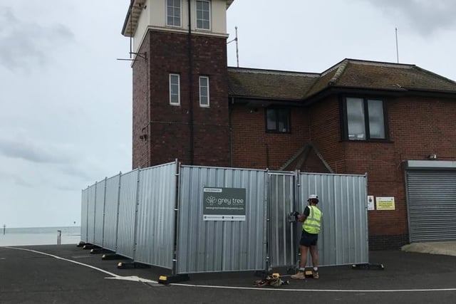 The coastguard tower was in a state of disrepair when Leila and Cal Leach bought it in 2019