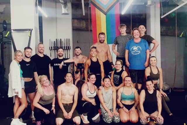 Members of Crossfit1066 gym who have been raising awareness of mental health issues. Pic Holly Patterson