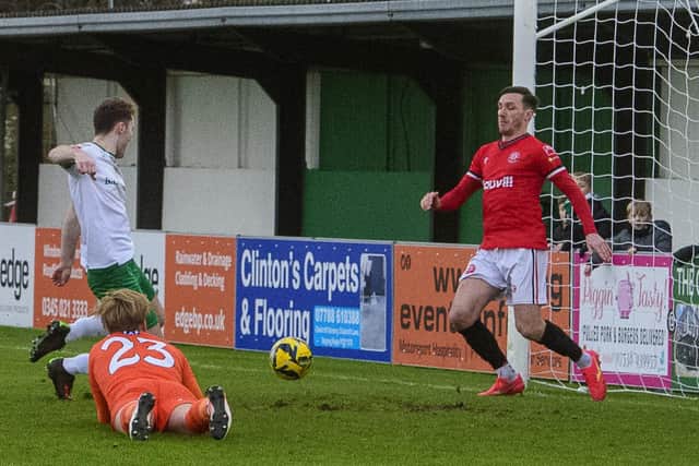 Jasper Mather puts Bognor into an early lead | Picture: Tommy McMillan