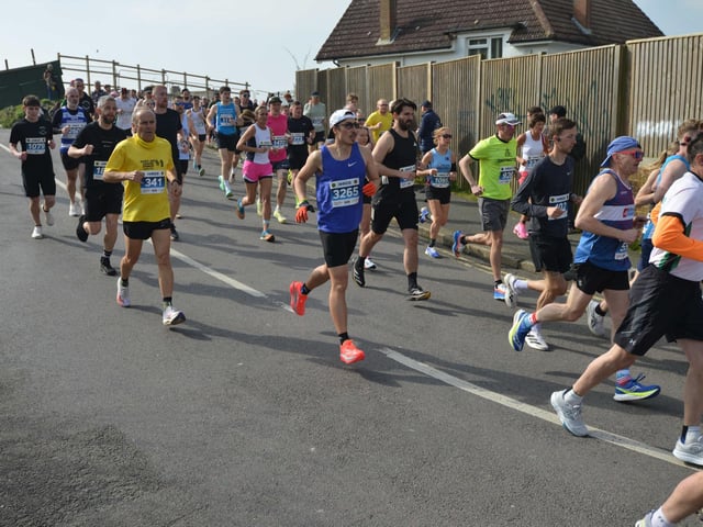 Action in the 2026 Hastings Half Marathon