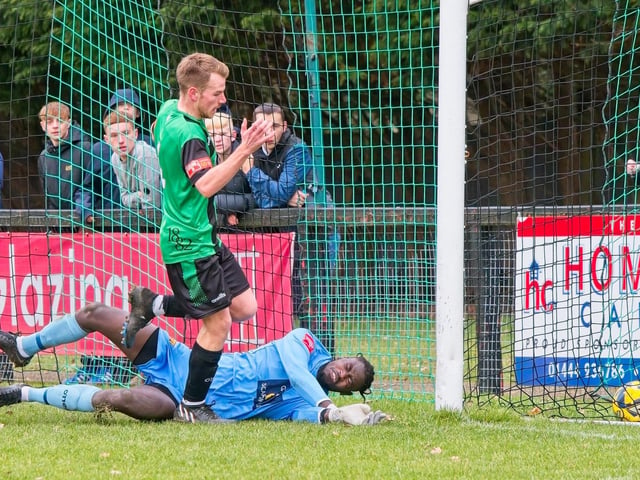 Images from Burgess Hill Town v Lancing, which finished 4-4 in an Isthmian south east thriller