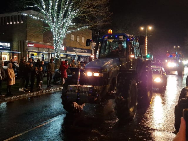 The Arundel Illuminated Tractor Run 2025 in Rustington, which it was visiting for the first time