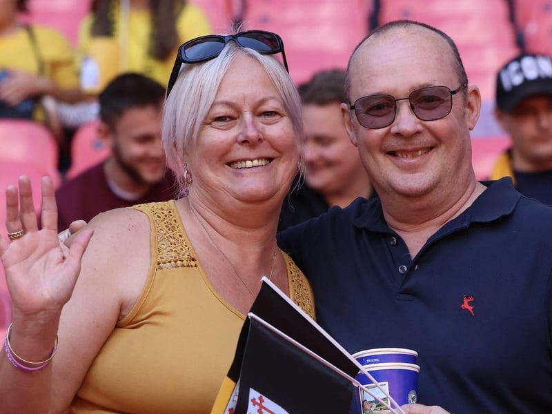 Littlehampton Town fans and players at Wembley for the FA Vase final