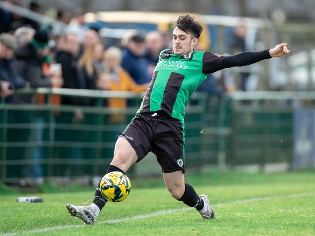 Action from Three Bridges' home clash with Burgess Hill Town in the Isthmian south east division
