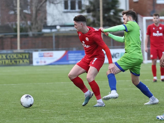 Action from Worthing v Braintree in National League South