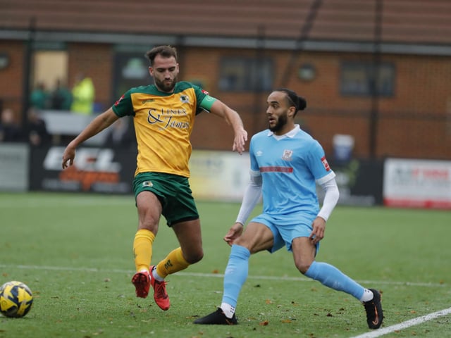 Match action from Horsham's 3-2 win over Potters Bar Town on Saturday