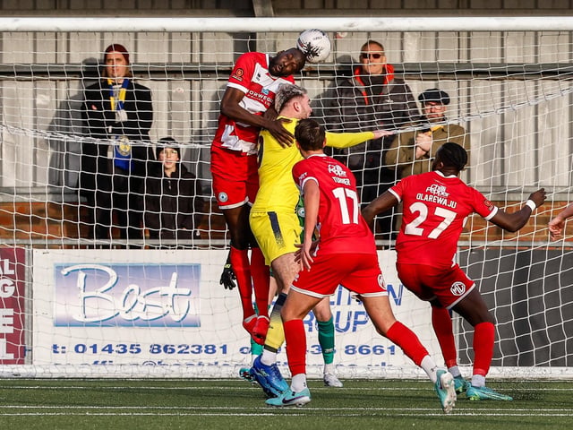Action from Eastbourne Borough's vital win over Farnborough
