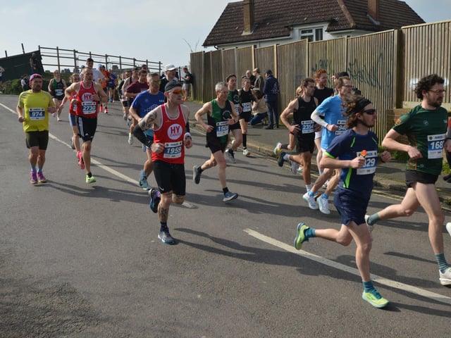 Action in the 2026 Hastings Half Marathon