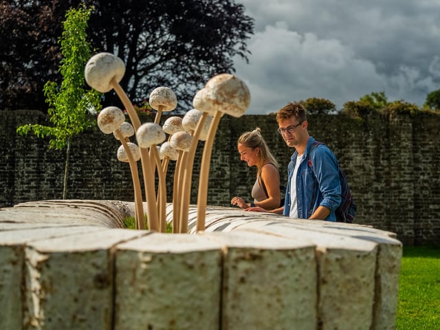 Wild Stones is a collaborative architectural piece from creative studio La Succulente, artist Côme di Meglio and designer We Want More. Photo: RBG Kew