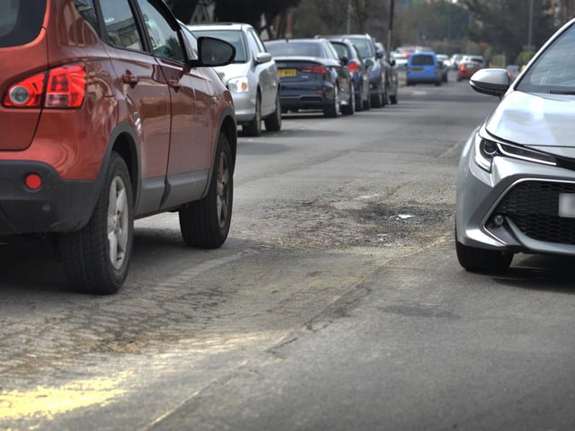 The well known three dips in the road at the top of Buckhurst Road, Bexhill, just before the junction of Upper Sea Road.