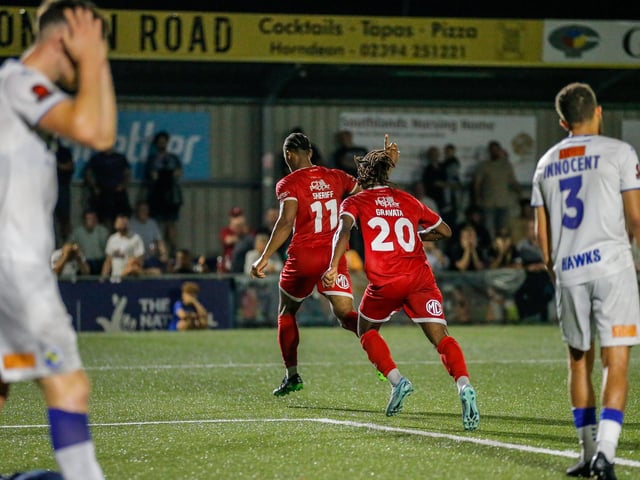 Action from Eastbourne Borough's 2-1 National South win at Havant