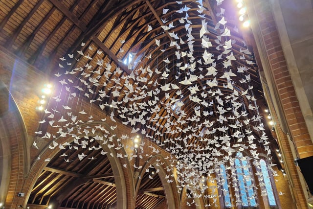 Church becomes first in Worthing to install giant Peace Dove display ...